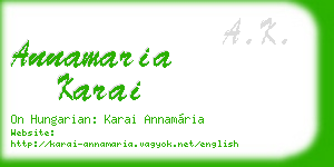 annamaria karai business card