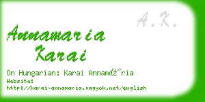 annamaria karai business card